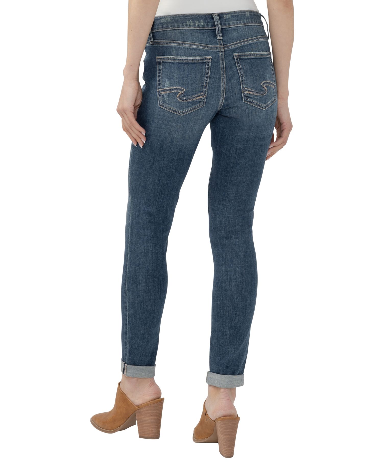 Women's Girlfriend Mid-Rise Skinny Denim Jeans
