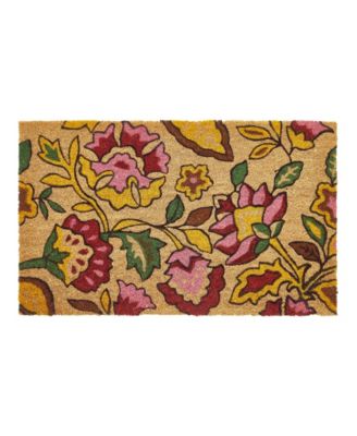 Spring Bliss Floral Outdoor Coir Doormat, 18" x 30"