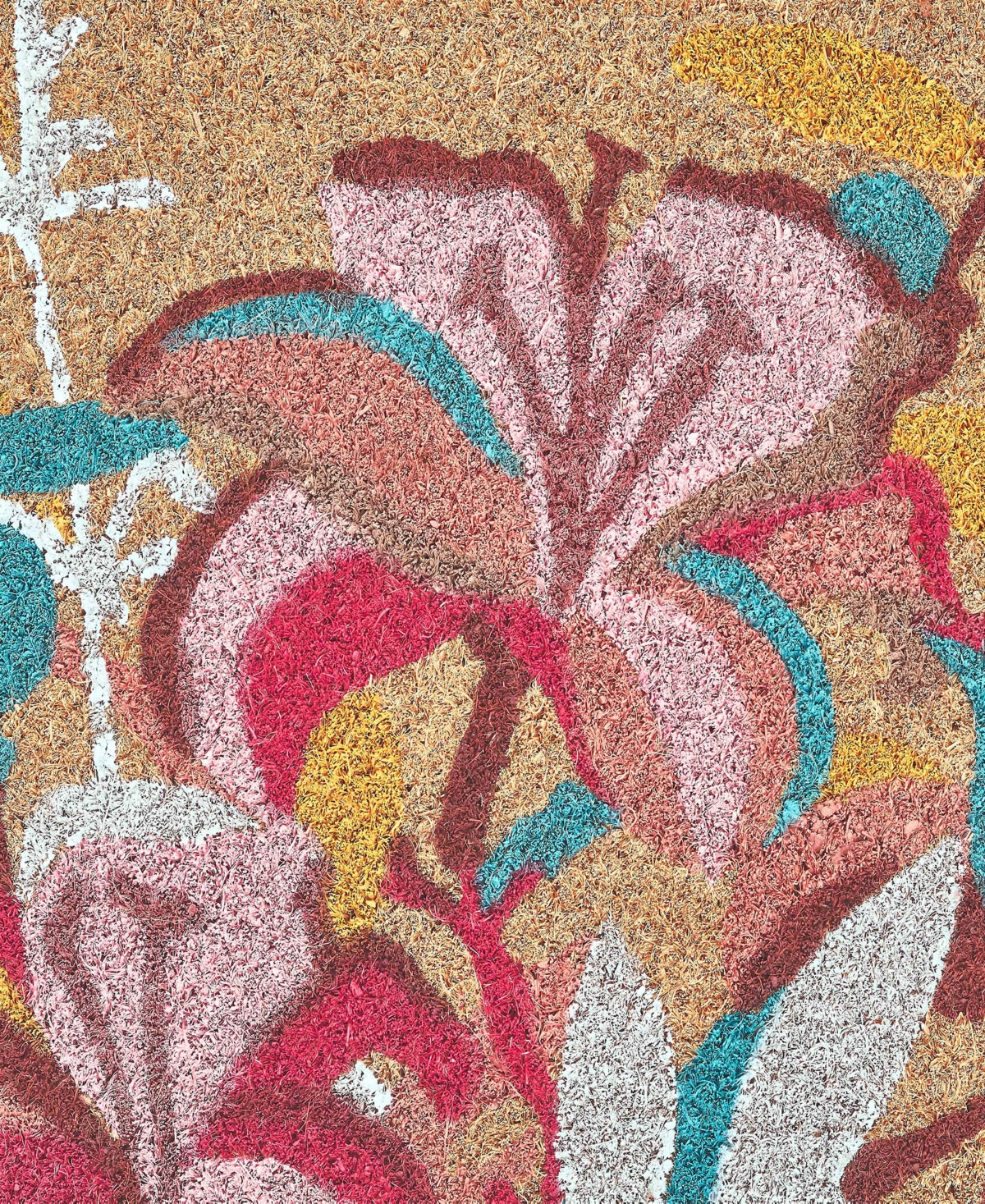 Vcny Home Floral Delight Outdoor Coir Doormat, 18" x 30"