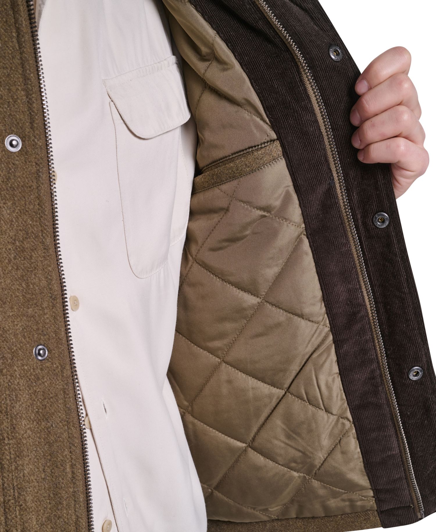 Men's Wool Blend Cord Collar Depot Jacket