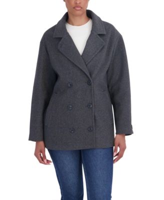 Women's Faux Wool Oversized Drop-Shoulder Pea Coat
