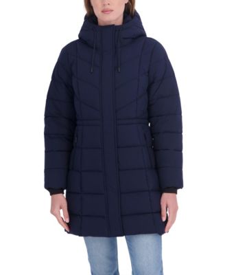 Women's 3/4 Hooded Anorak Puffer Coat