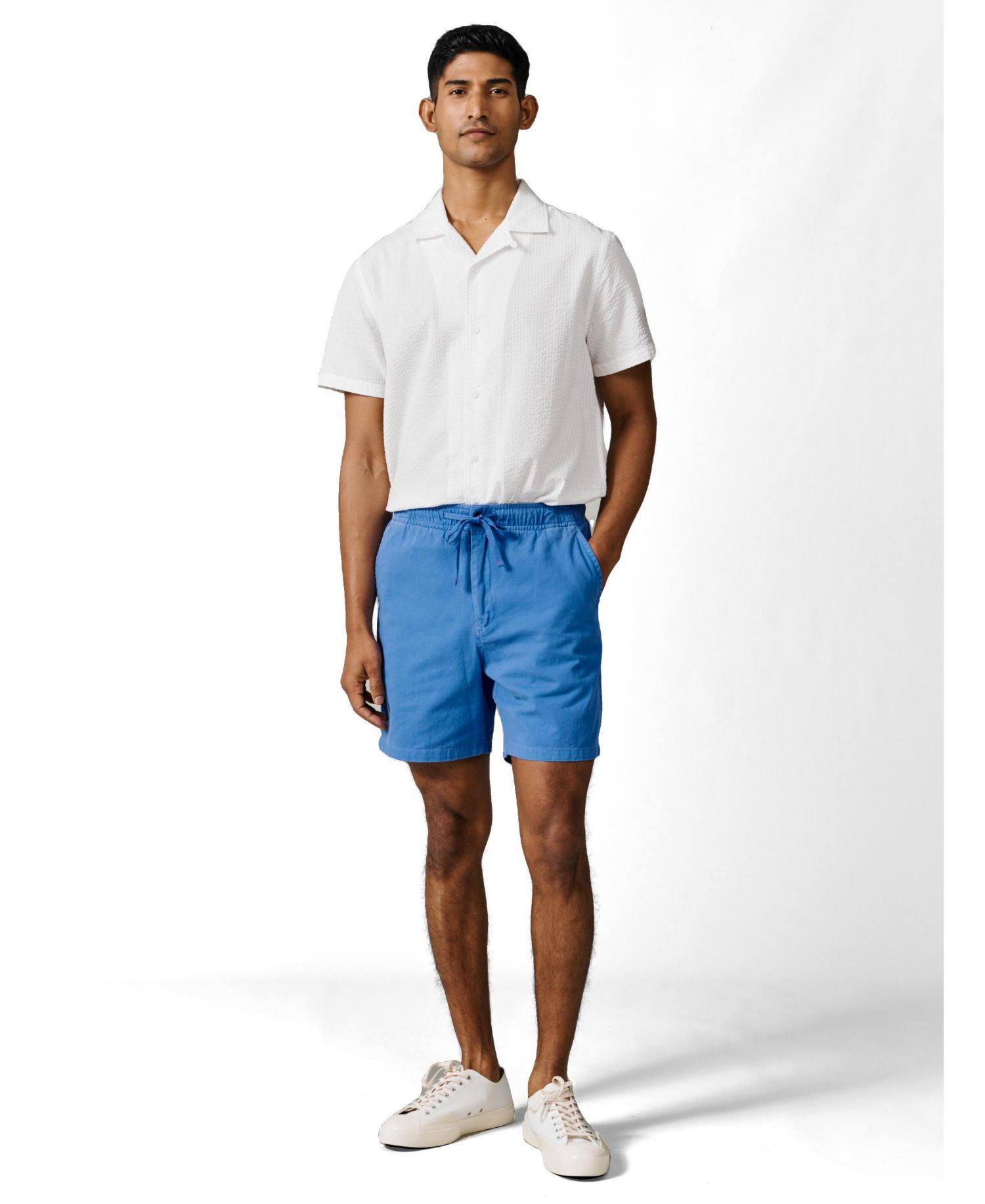 Men's Allanby Drawstring Cotton Shorts, 6.3" Inseam