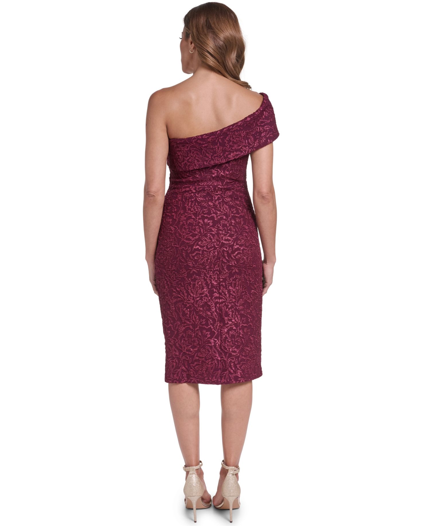 Women's One-Shoulder Floral Midi Dress