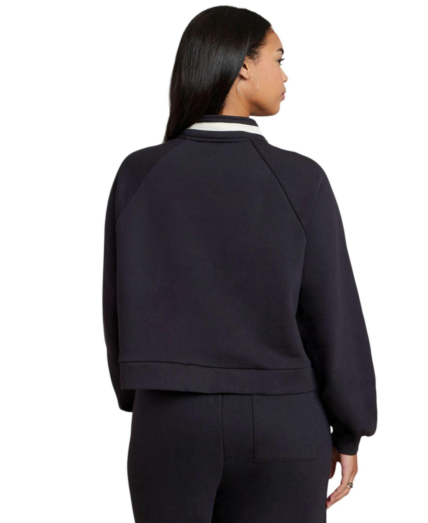 Women's Stripe Detail Quarter Zip Sweatshirt