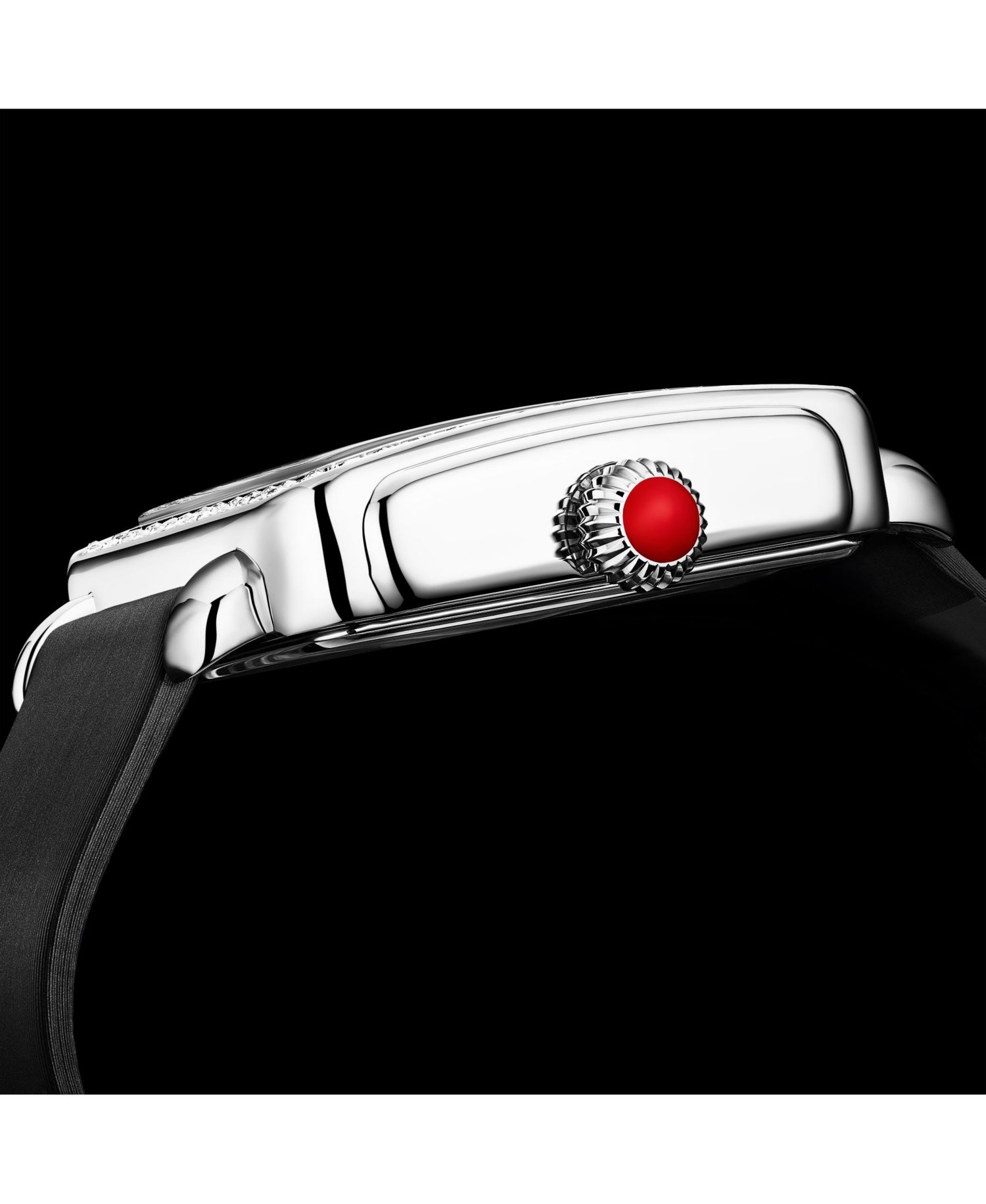 Elegant Women s Rectangular 35x47mm Dress Watch - Model 4060L.1, Silver Case, Black Leather Strap, Crystal Bezel