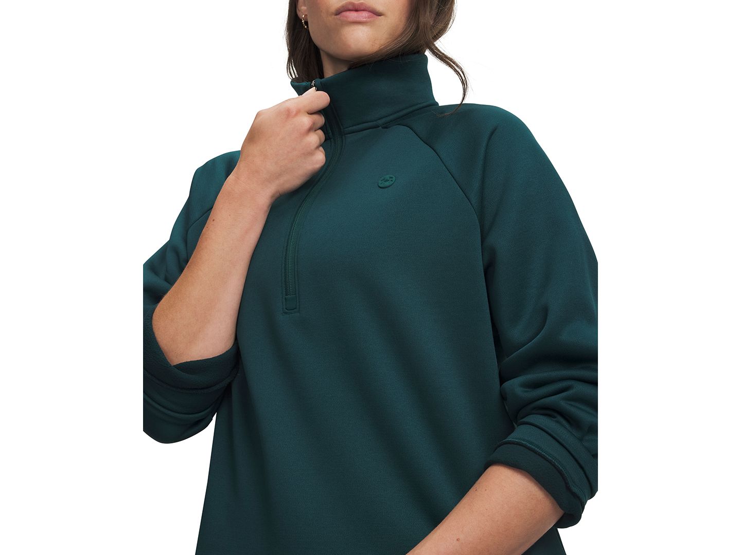 Женский свитшот Under Armour Fleece Zipper, цвет: Зелёный — фото 2