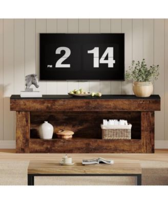 63-inch TV Stand with Storage, Rustic Entertainment Center