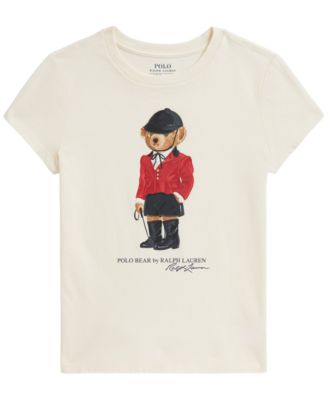 Girls' 7-16 Polo Bear Graphic Cotton T-Shirt