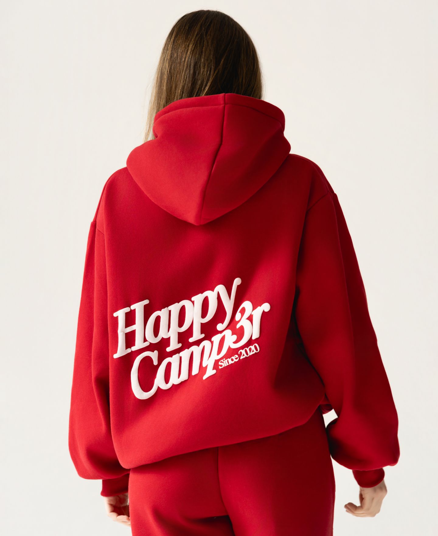 Женский свитшот The Happy Camp3r Puff Series Hooded Pull-On, цвет: Тёмный красный — фото 5