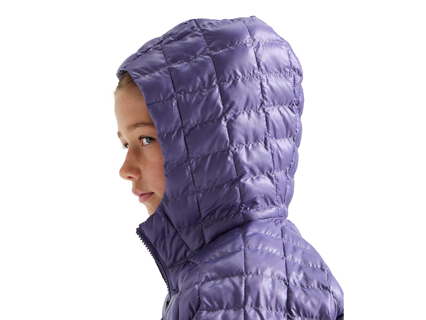Куртка The North Face Thermoball Hooded Parka Jacket для девочек, цвет: Сливовый — фото 4