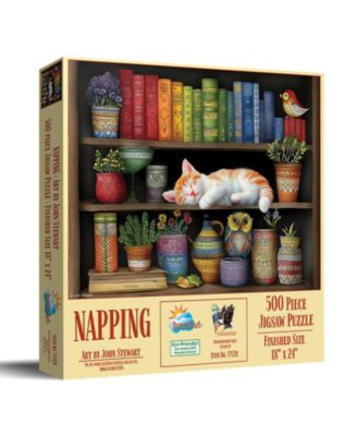 Napping Interlocking 500-Piece Jigsaw Puzzle, Ages 15+
