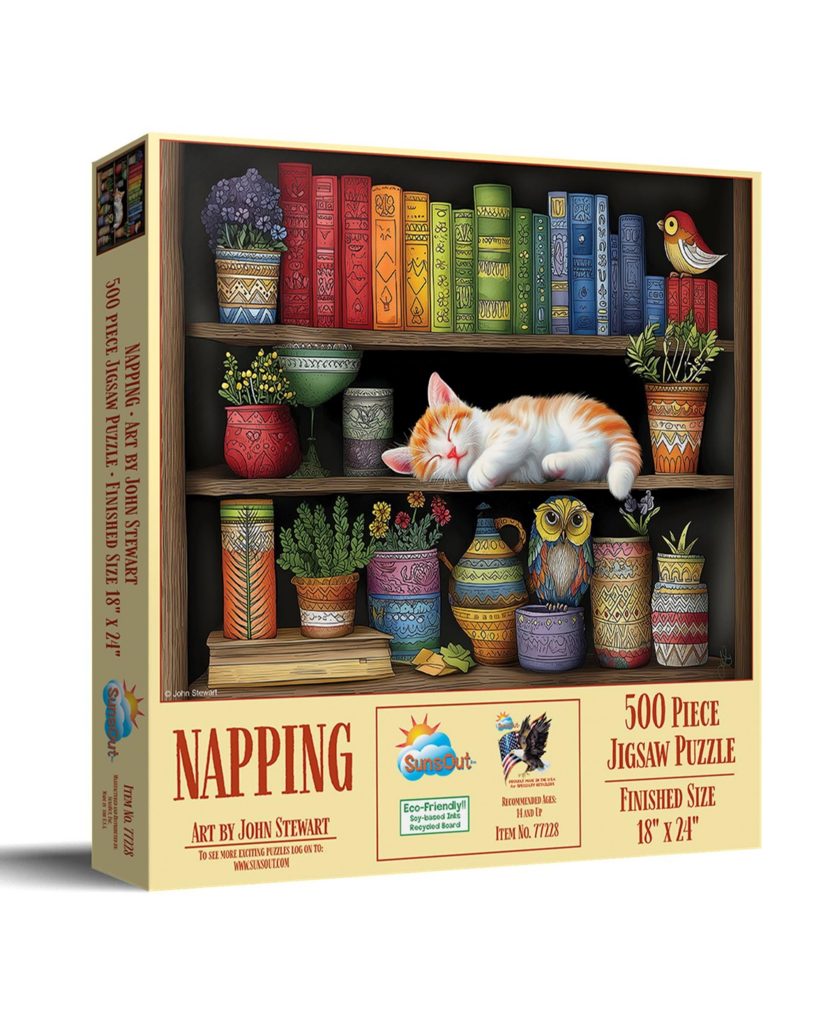SunsOut Napping Interlocking 500-Piece Jigsaw Puzzle, Ages 15+