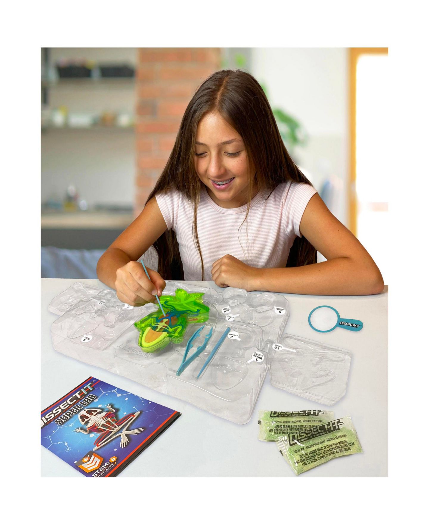 Детские игрушки Dissect-It Deluxe Super Frog Lab Realistic Dissection Science Kit, Ages 6+ — фото 7