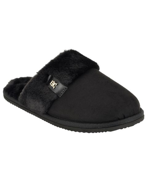 Женские тапочки Tommy Hilfiger Relica Slip-On Slippers, цвет: Чёрный