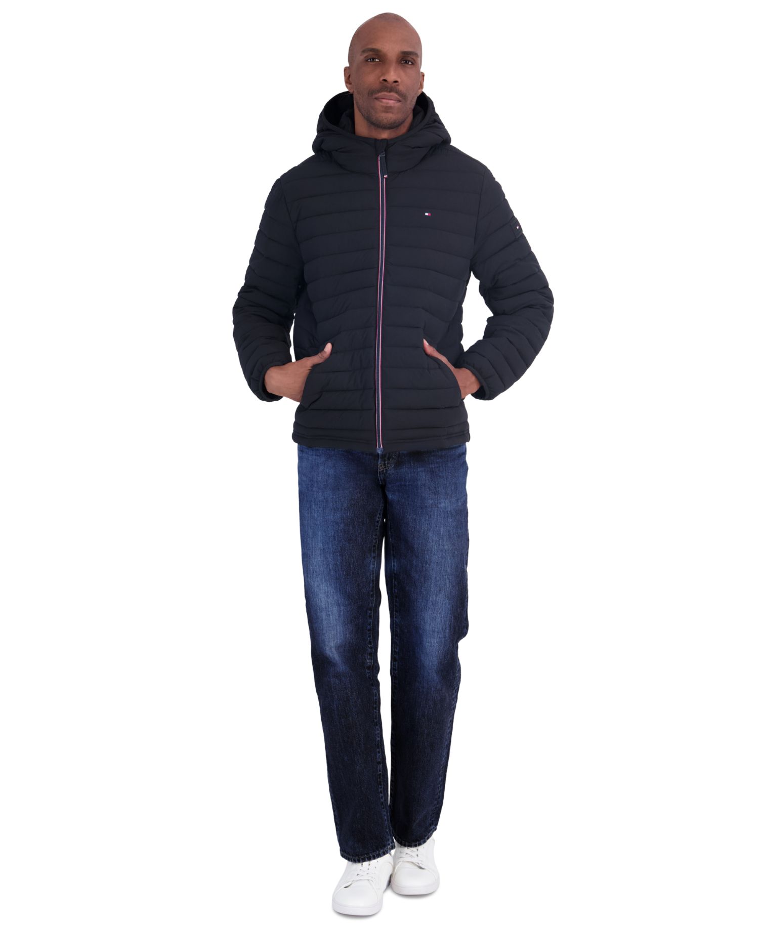 Men's Stretch Hooded Packable Jacket