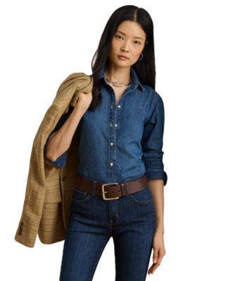 Women's Straight-Fit Denim Shirt