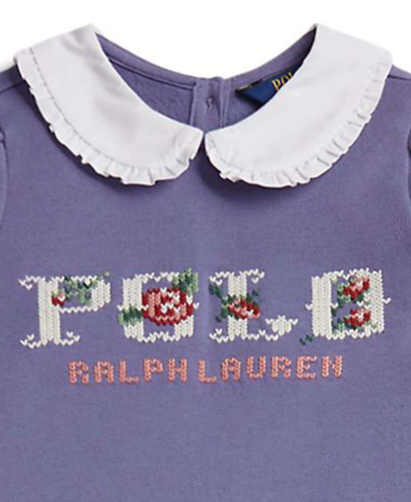 Детский комплект Polo Ralph Lauren: флисовый свитшот с логотипом и брюки, 2T-6X, цвет: Фиолетовый — фото 3