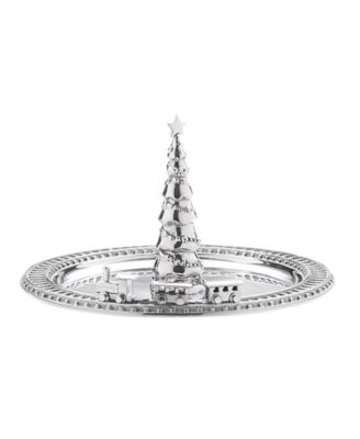 Christmas Tree Train Sandcast Aluminum Server
