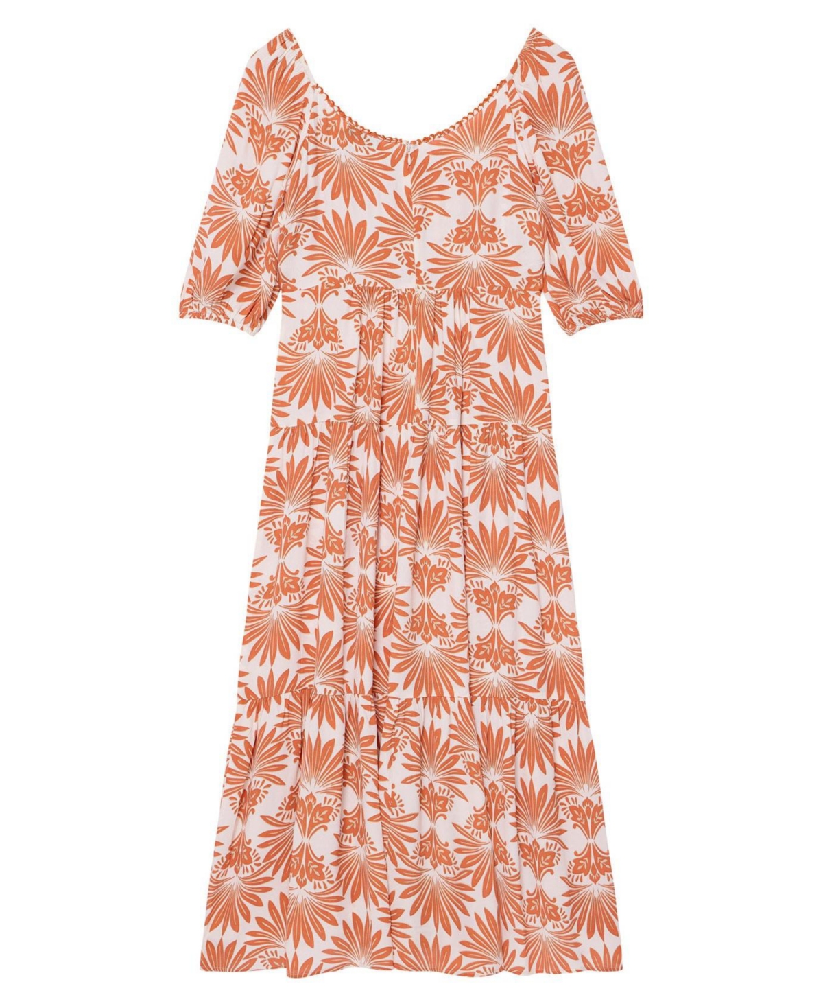 Mint Velvet Women's Floral V-Neck A-Line Midi Dress