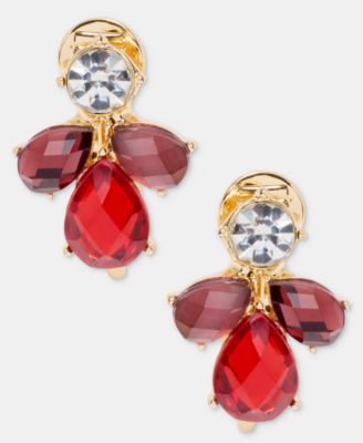Crystal Cluster Clip-On Earrings