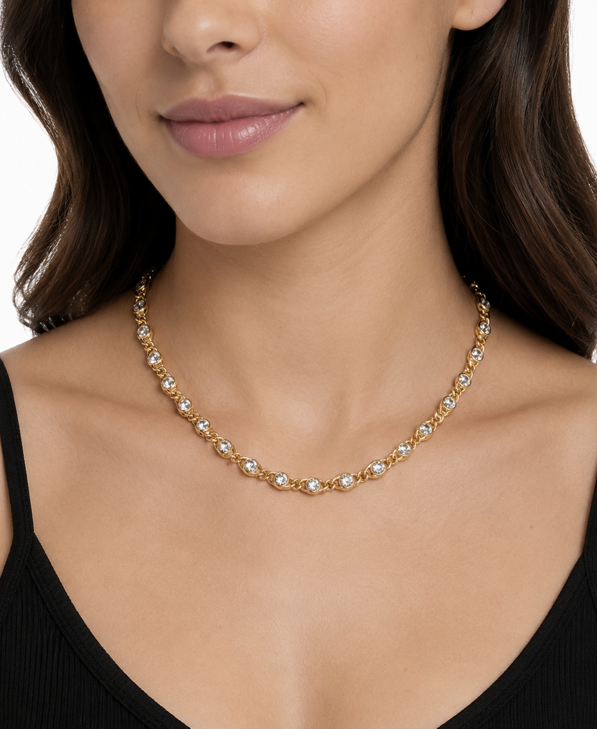 And Now This Clear Crystal Strand Necklace