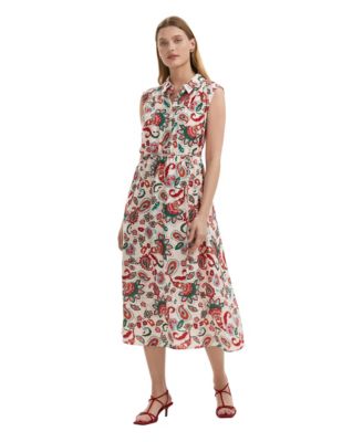 Women's Alida Floral-Print Collared Midi Shirt Dress