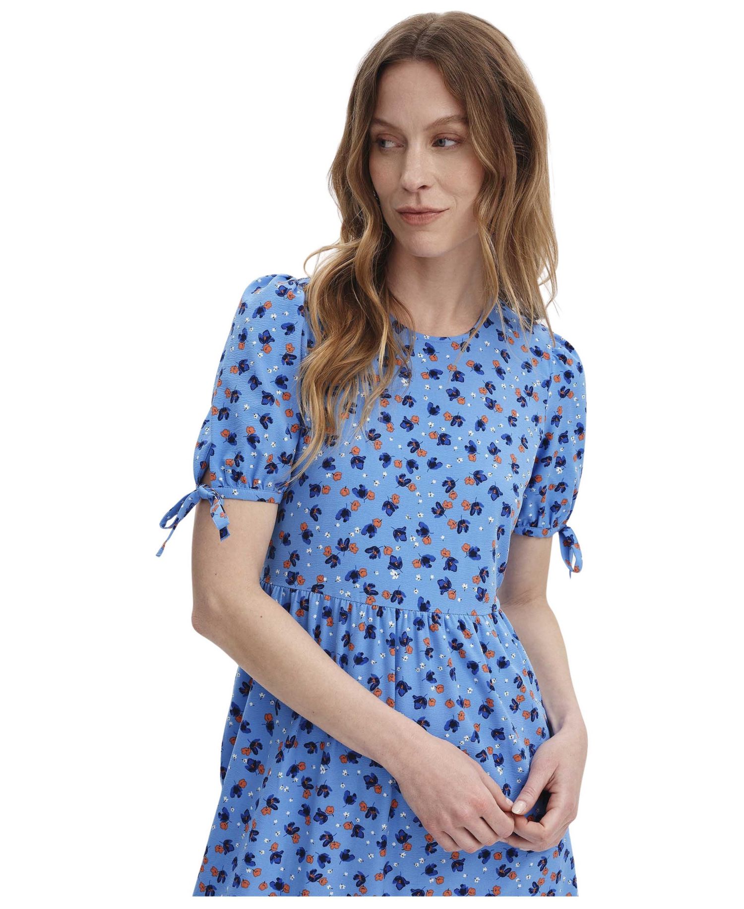 Women's Jessa Tiered Short Sleeve Floral-Print Midi Dress