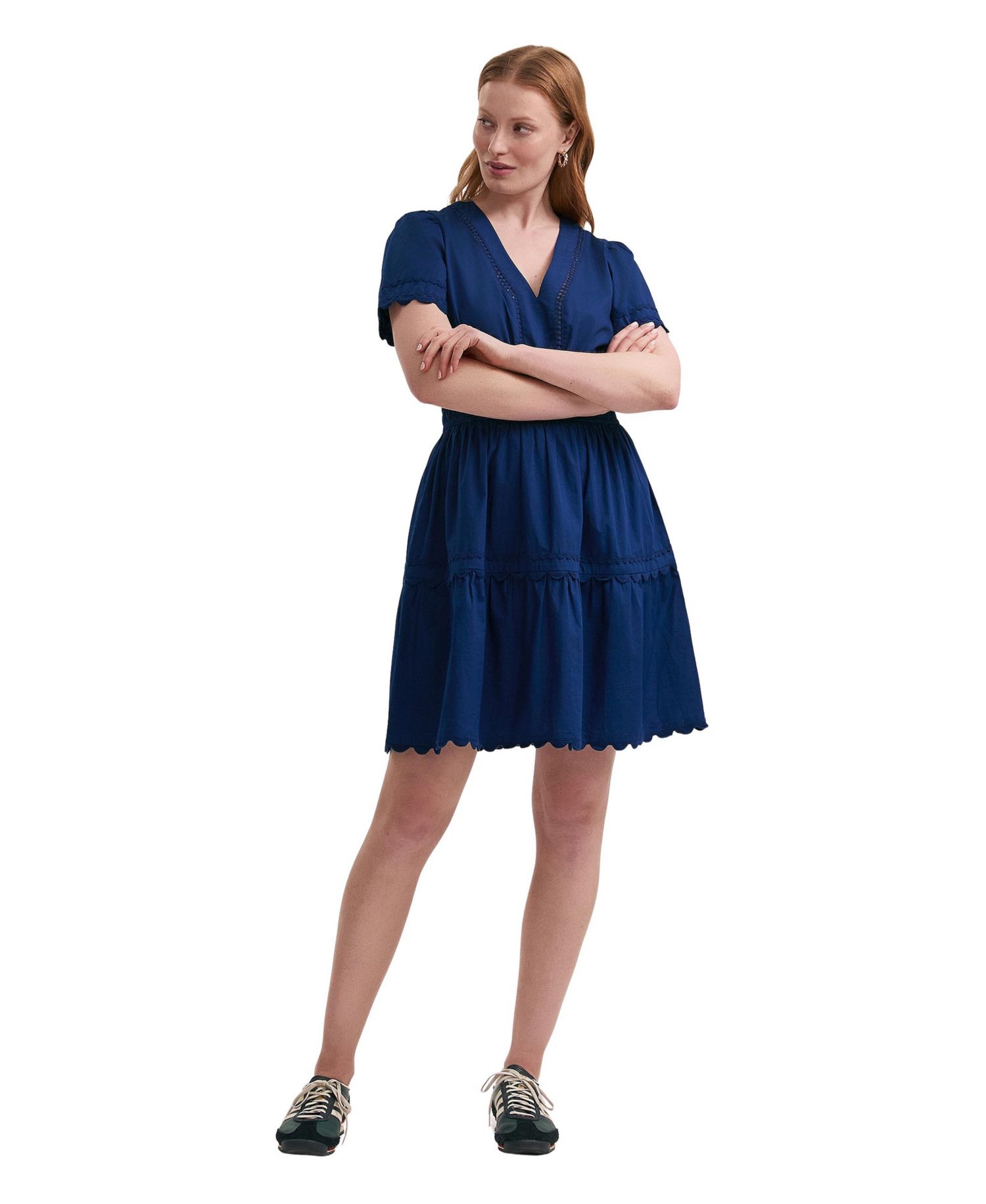 Women's Reece V-Neck Short-Sleeve Fit & Flare Dress