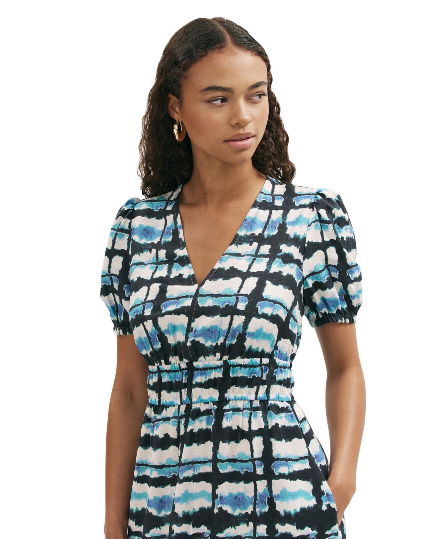 Women's Katerina Tie Dye Midi Short-Sleeve Dress
