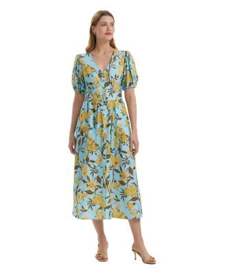 Women's Addison Floral Linen Blend Midi Dress