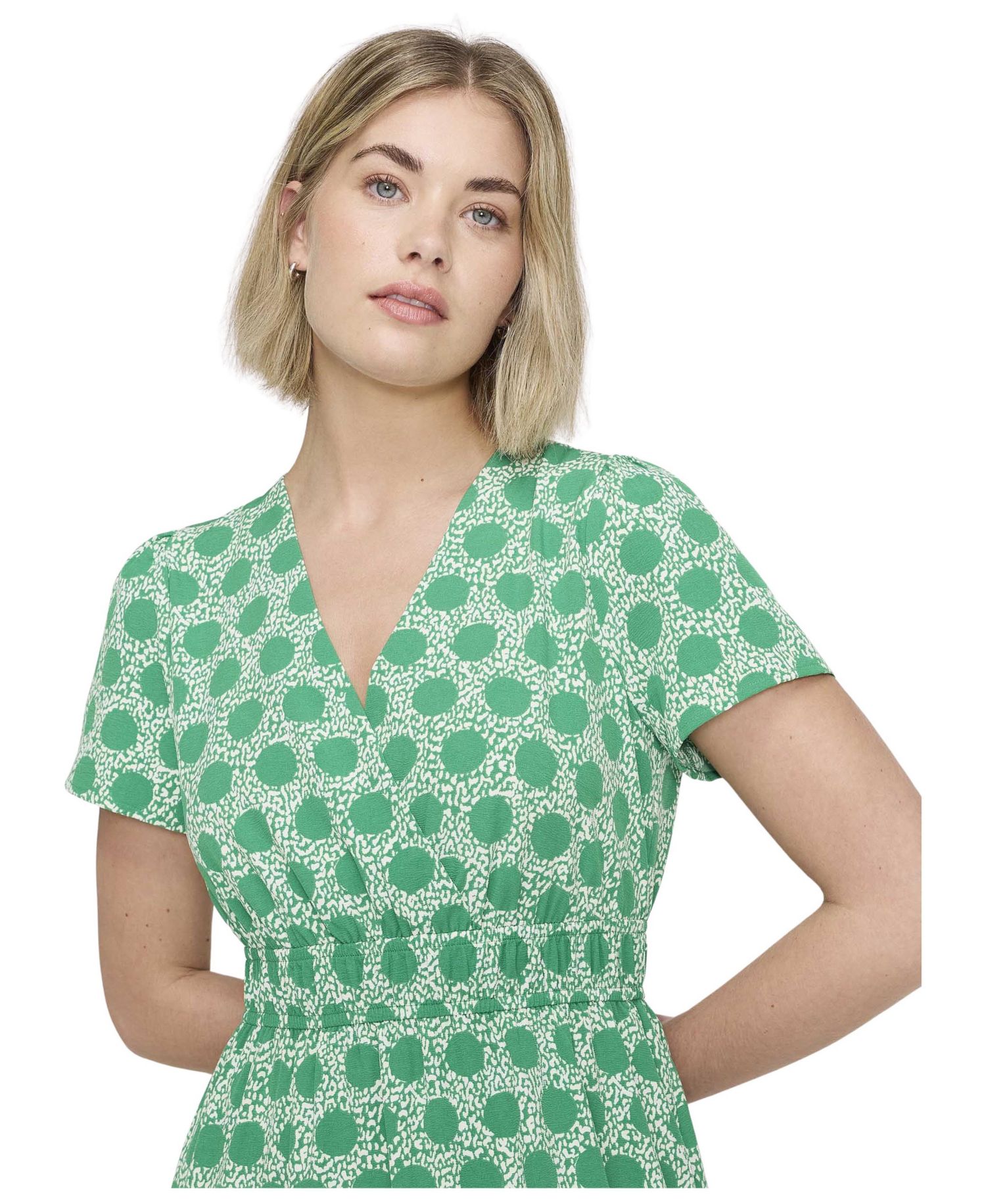 Women's Deena V-Neck Short-Sleeve Tiered Wrap Midi Dress