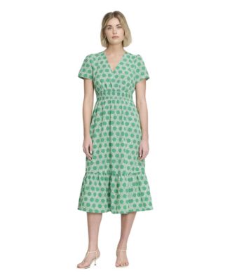 Women's Deena Wrap Tiered V-Neck Midi Dress
