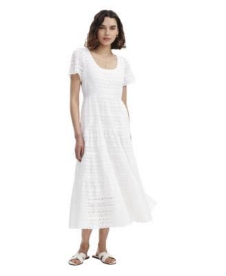 Women's Jemma Tiered Scoop Neck Short-Sleeve Midi Dress