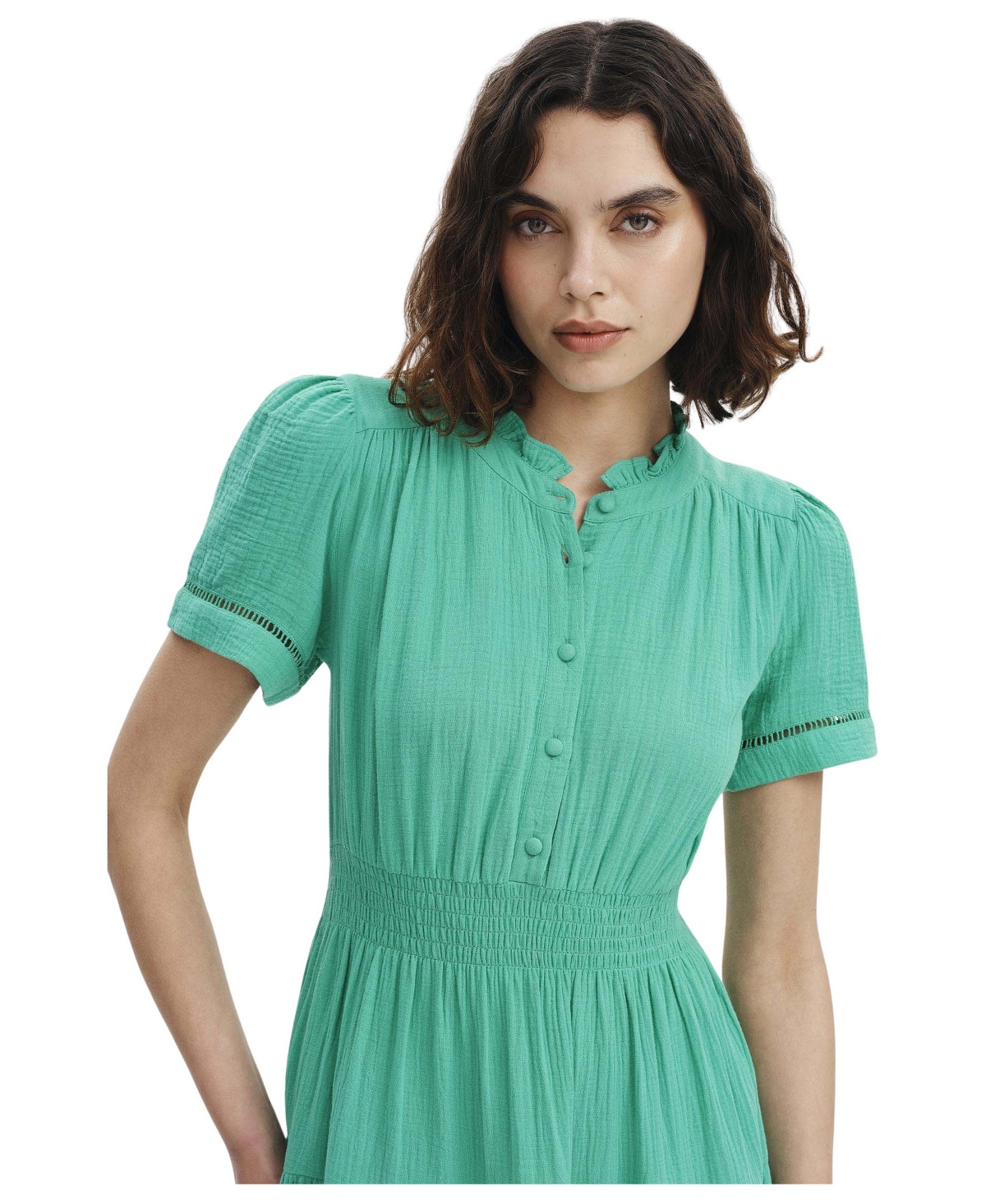 Finery London Women's Natalia Cheesecloth Midi Dress