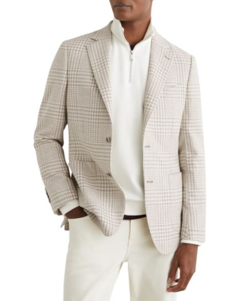 Мужской пиджак REISS Bardo Cotton-Wool Blend Classic-Fit Check Blazer