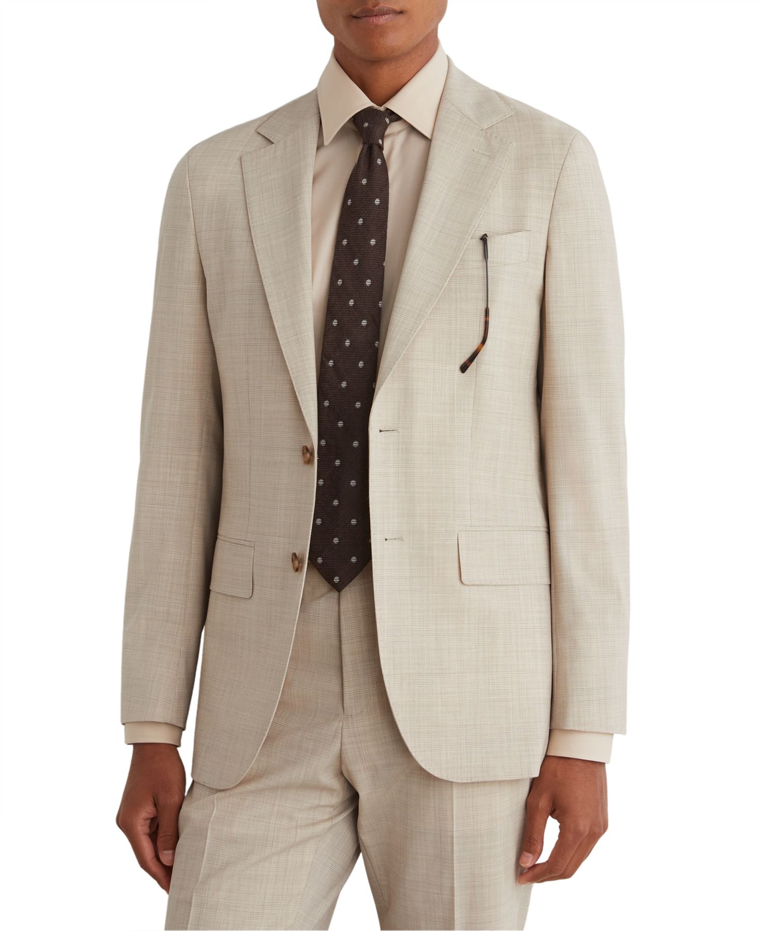 Men's Vita Wool-Blend Pin-Check Single-Breasted Classic-Fit Blazer
