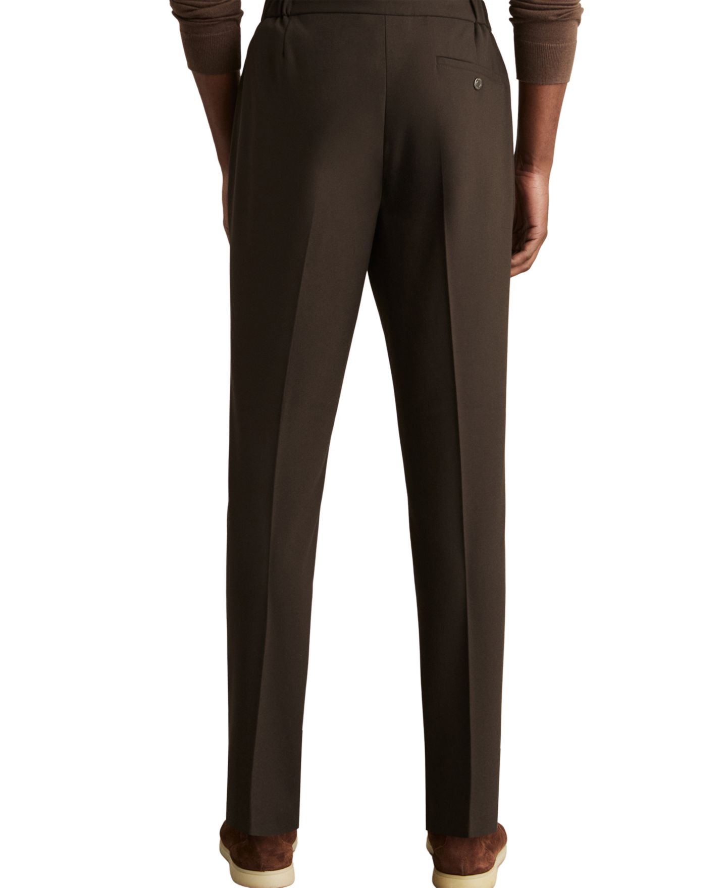 Мужские брюки REISS Found Slim-Fit Stretch Trousers, цвет: Коричневый — фото 2