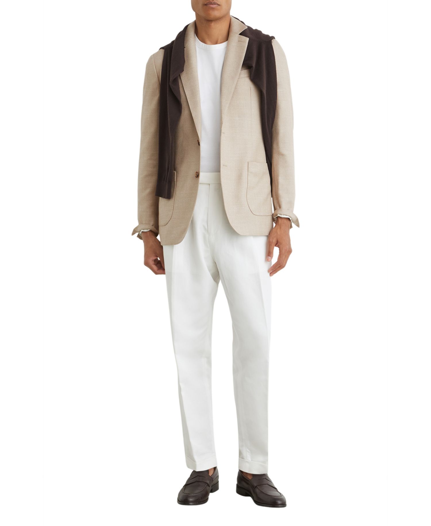 Men's Pelmet Wool-Blend Herringbone Single-Breasted Blazer