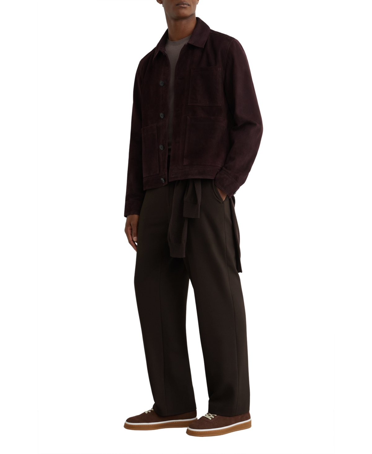 Reiss Men's Found Relaxed Relaxed-Fit Stretch Flat-Front Pants