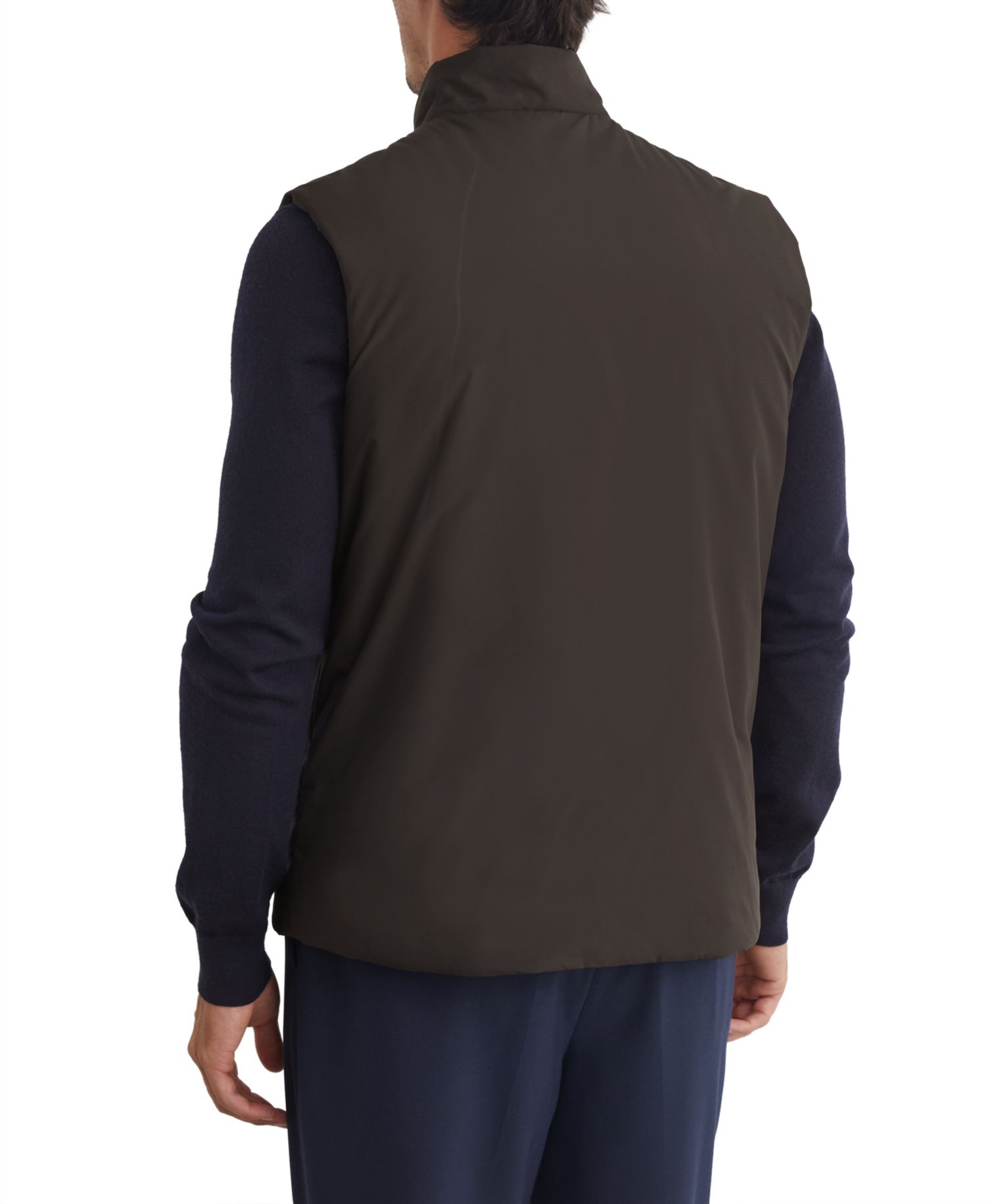 Men's Axel Padded Funnel-Neck Two-Way Front Zip Vest