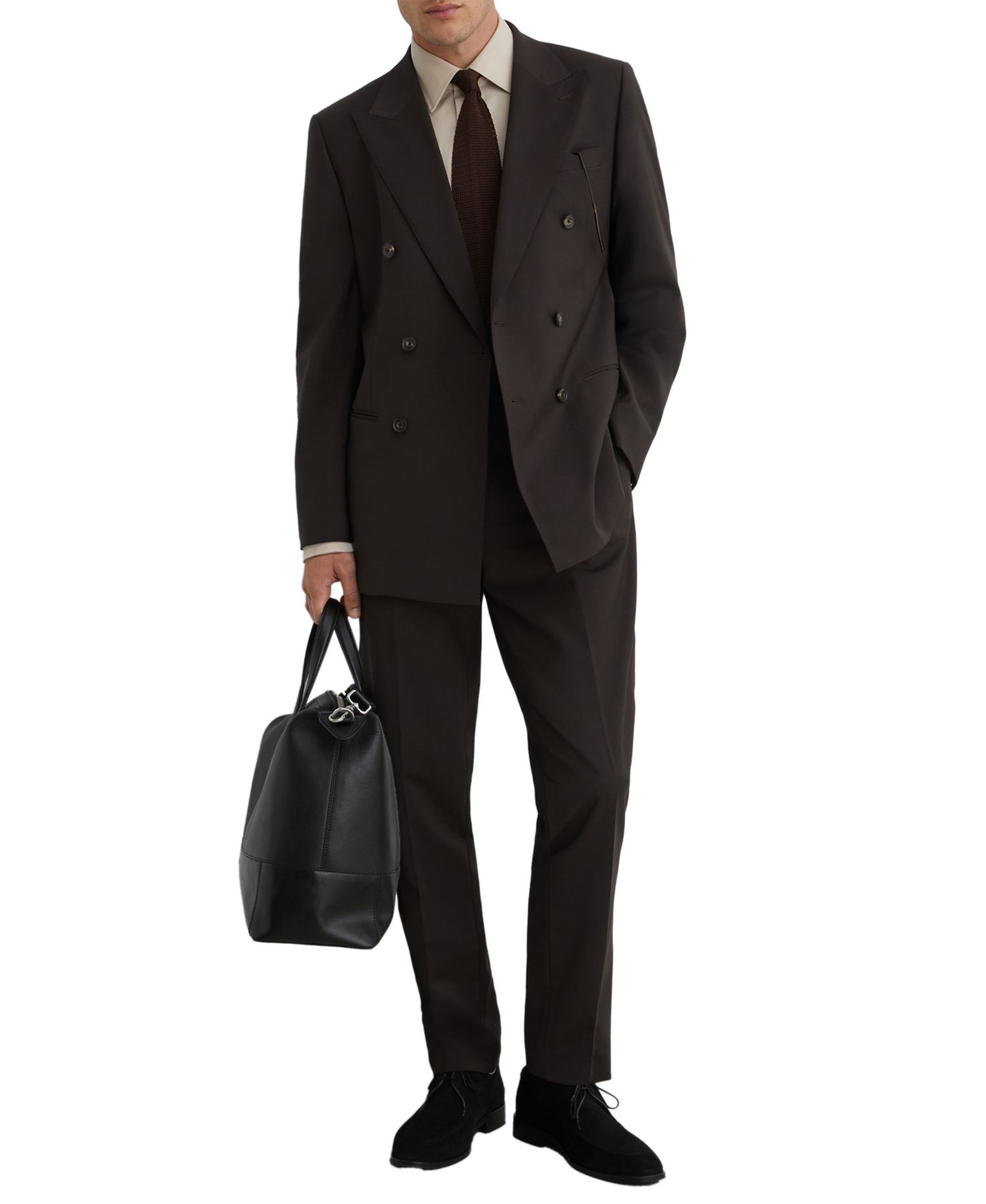 Men's Dream Wool-Blend Double-Breasted Tailored-Fit Blazer