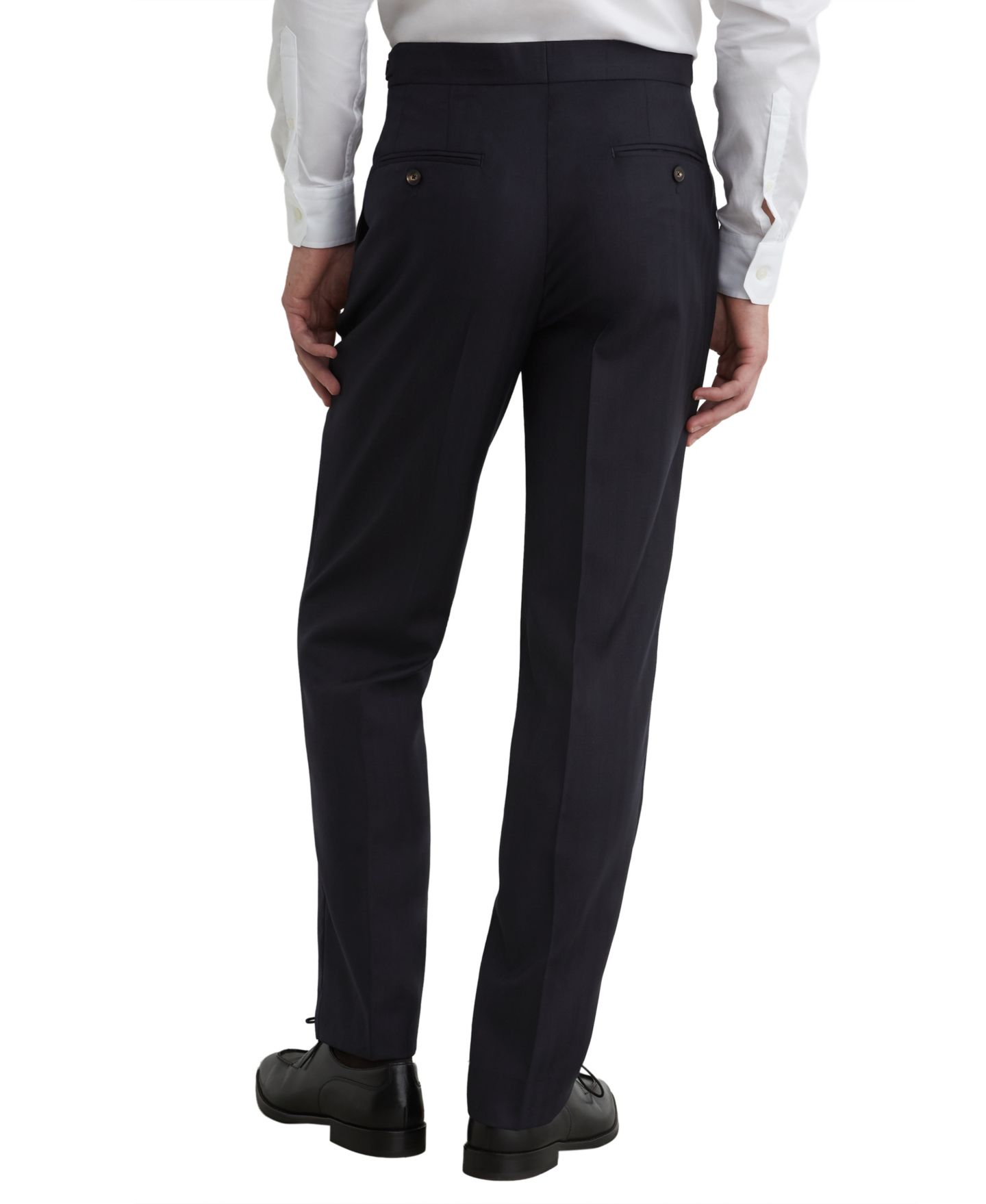 Мужские брюки REISS Success Shadow-Stripe Classic-Fit Wool, цвет: Тёмно-синий — фото 2