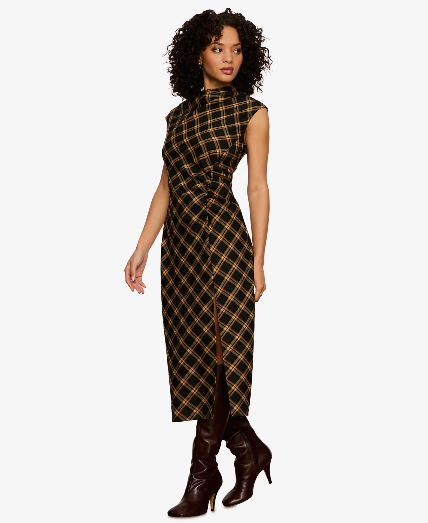 Женское платье Sanctuary Autumn Edit Plaid Sleeveless Midi, цвет: Клетчатый — фото 4