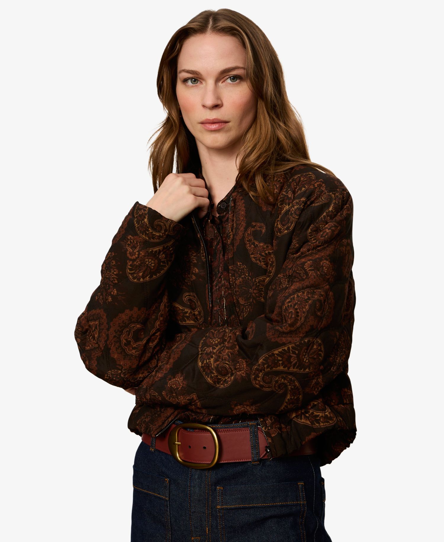 Women's Empress Quilted-Paisley Bomber