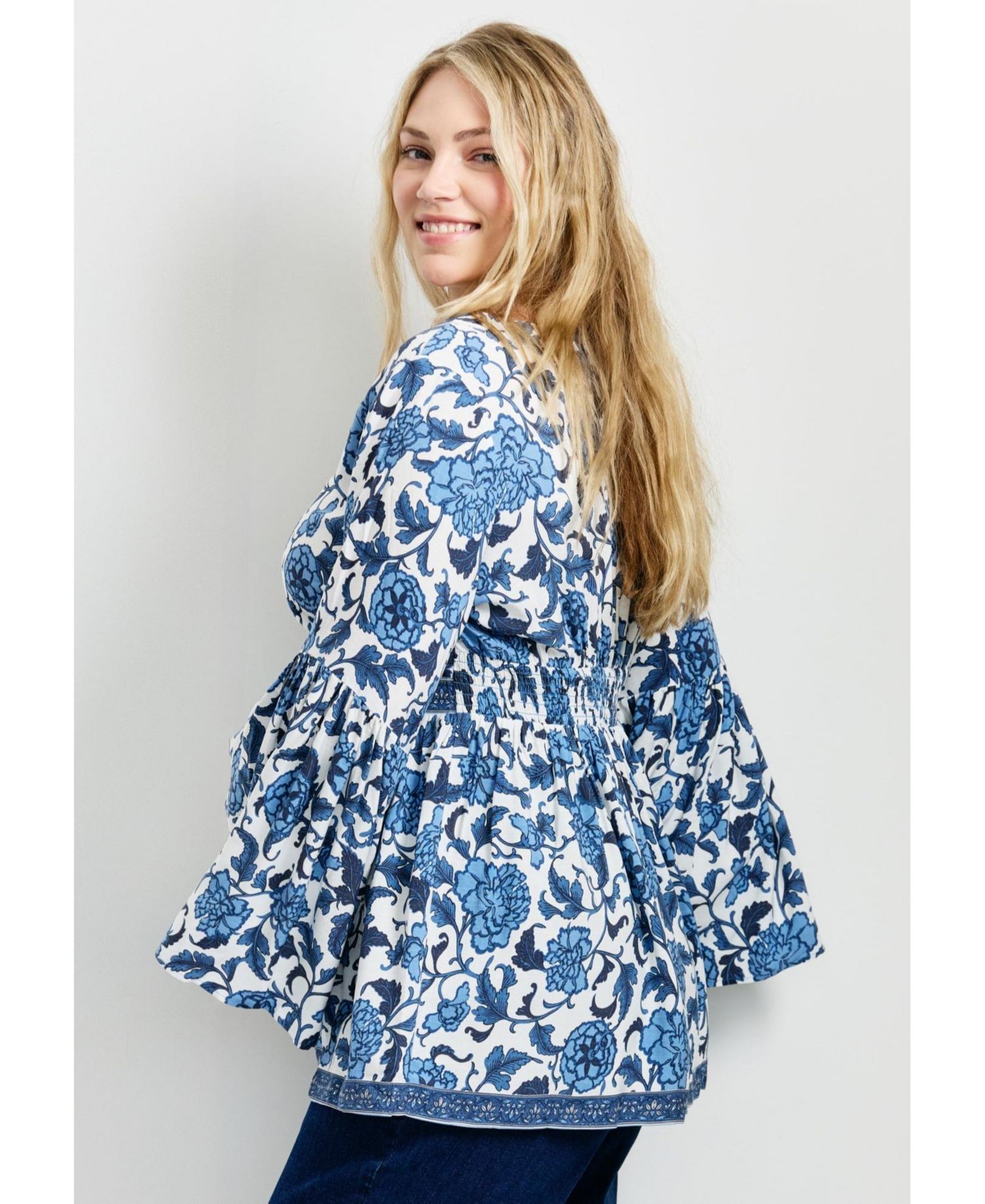Women's Plus Size Arlo Bell Sleeve Tunic Top
