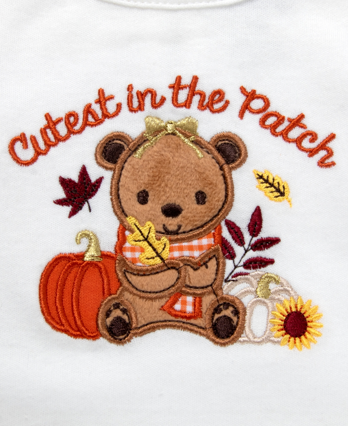 Baby Essentials Girls' Cutest the Patch Long-sleeve Pumpkin-Print Bodysuit and Tutu Set, 4-Piece