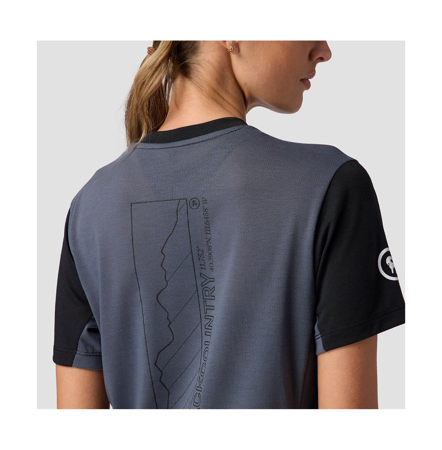 Женская футболка Backcountry BGA Slickrock Drirelease Tech T-Shirt Mountain Bike Jerseys Short Sleeve, цвет: Чёрный — фото 4