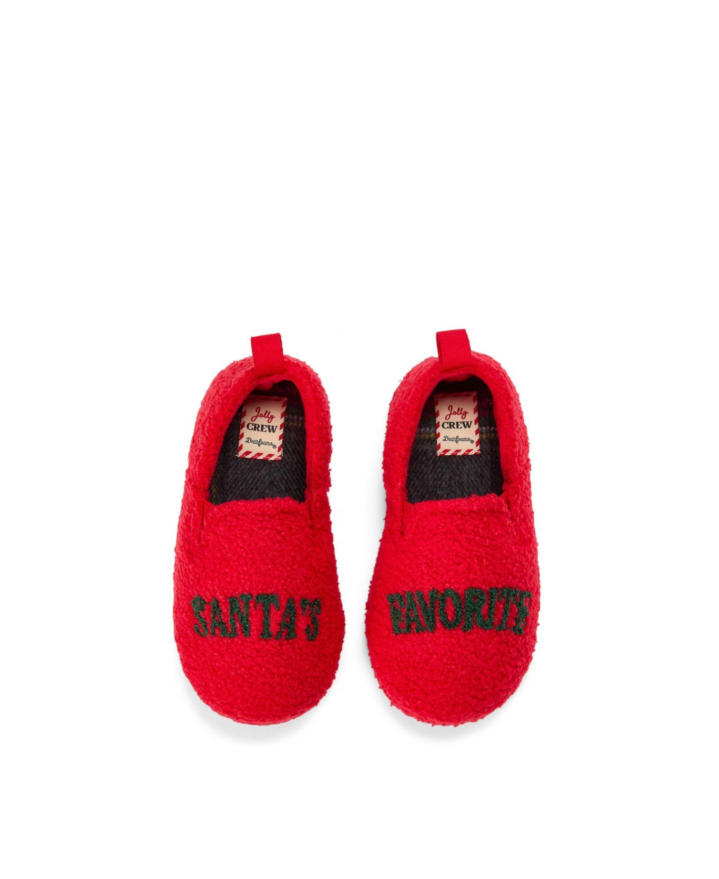 Детские домашние тапочки Dearfoams Cozy Holiday с закрытой пяткой, Mistle Toes, цвет: Cayenne — фото 4