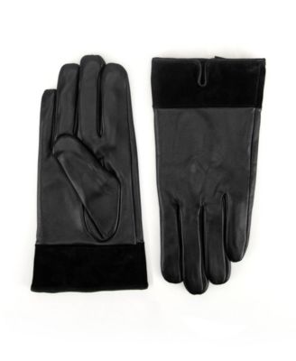 Suede Cuff Leather Gloves